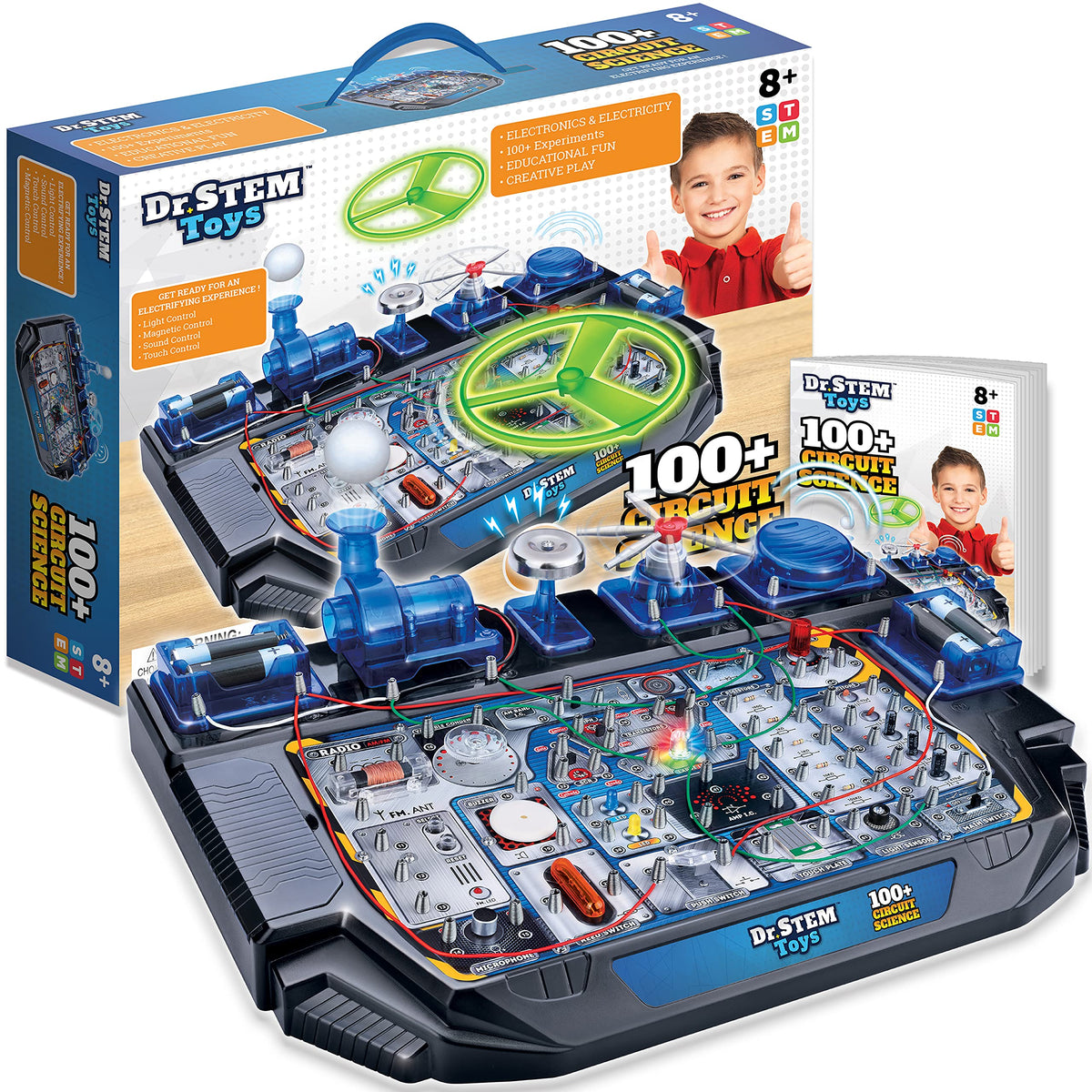 Dr. STEM Toys Circuit Science Kit overview shows beginner-friendly electronics learning