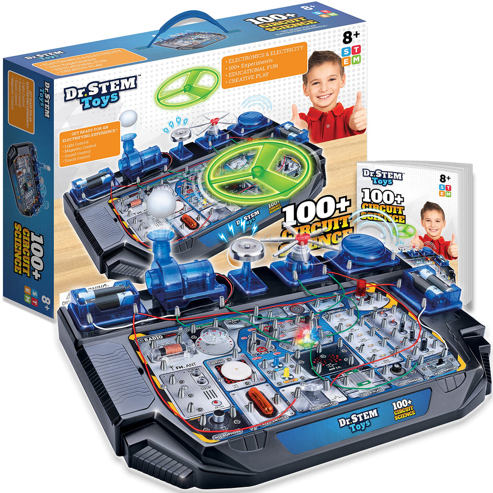 Dr. STEM Toys Circuit Science Kit overview shows beginner-friendly electronics learning