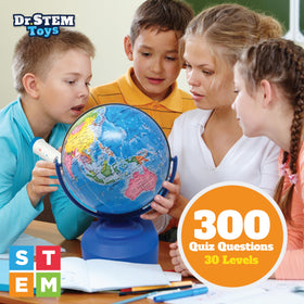Globe provides language, capital, currency, and climate insights for learners