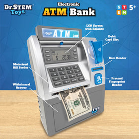 Dr. STEM Toys secure PIN entry keypad for private savings management