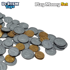 Dr. STEM Toys Play Money packaging ready for gifting and storage.
