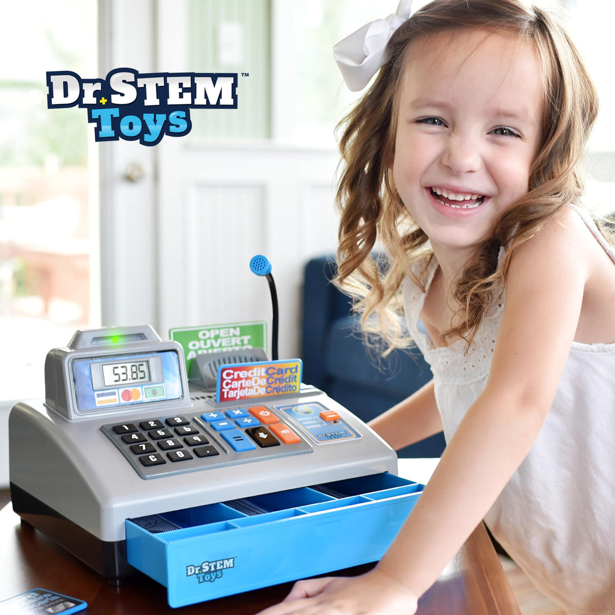 Dr. STEM Toys credit and bank cards simulate real checkout scenarios