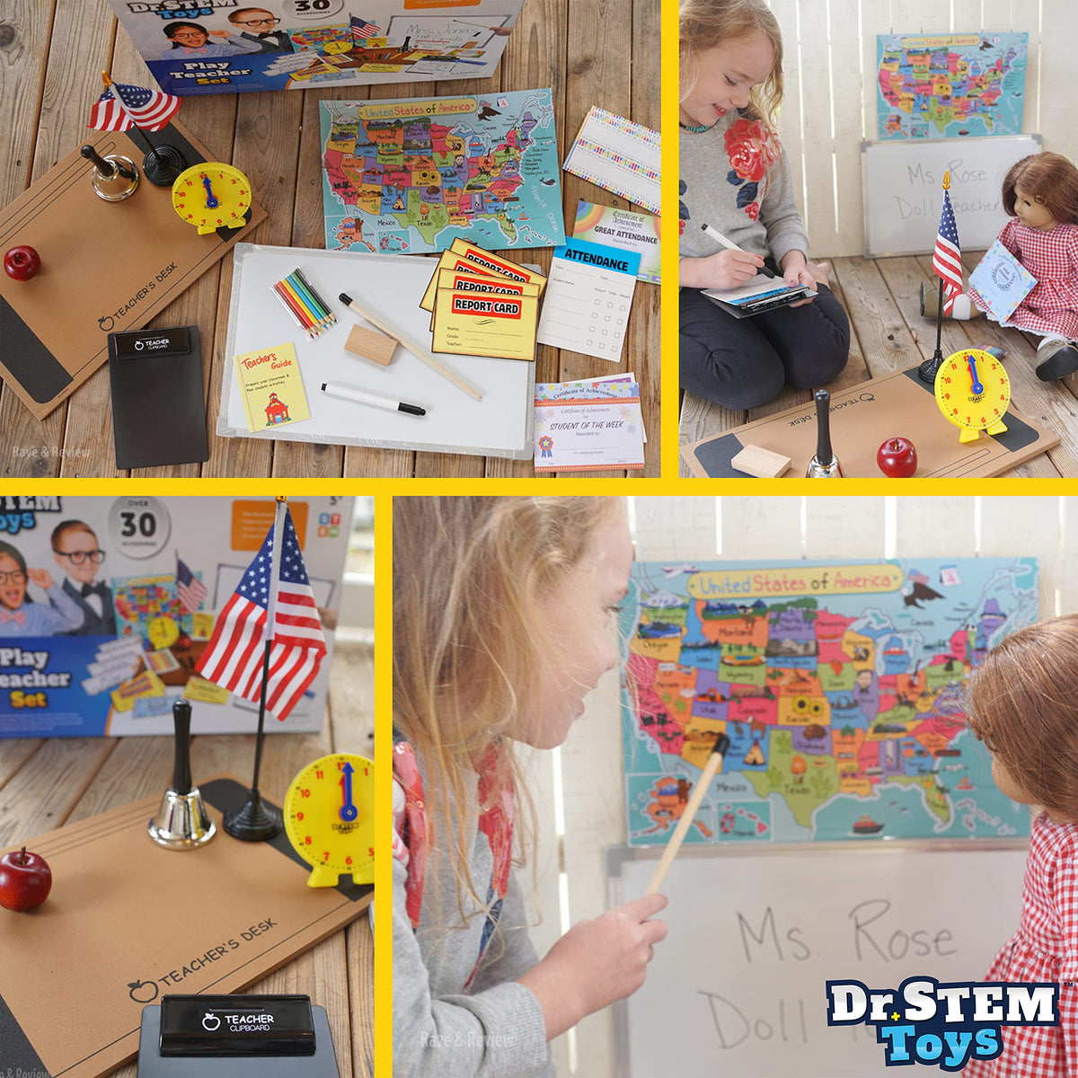 Dr. STEM Toys grade cards for pretend feedback during role play