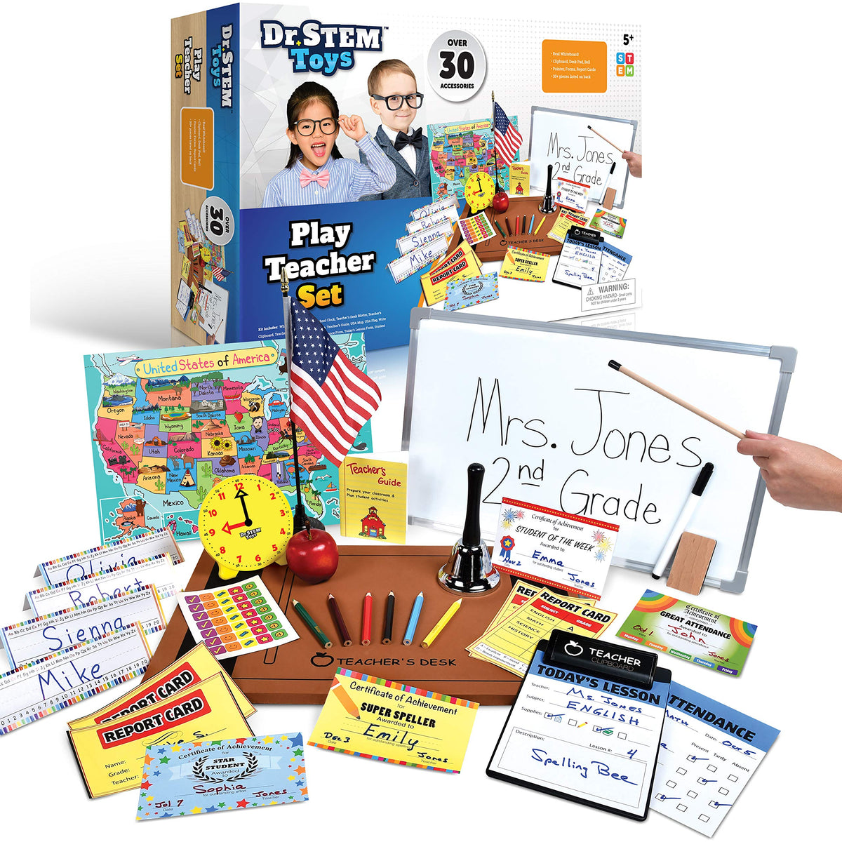 Dr. STEM Toys white board for classroom style pretend play