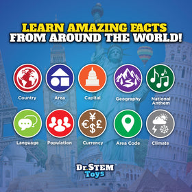 Touch country facts on the globe to enrich curious minds