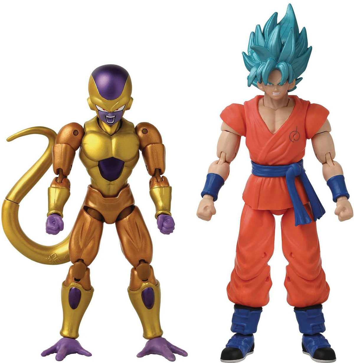 Dragon Ball Super Dragon Stars Battle Pack with Golden Frieza and Saiyan Blue Goku for display or play