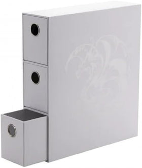 Dragon Shield Fortress three-drawer vertical storage unit for organized TCG collections.