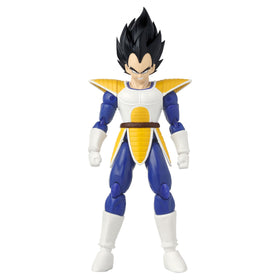 Dragon Stars Series detailed paintwork on Vegeta and Goku enhances collector display.