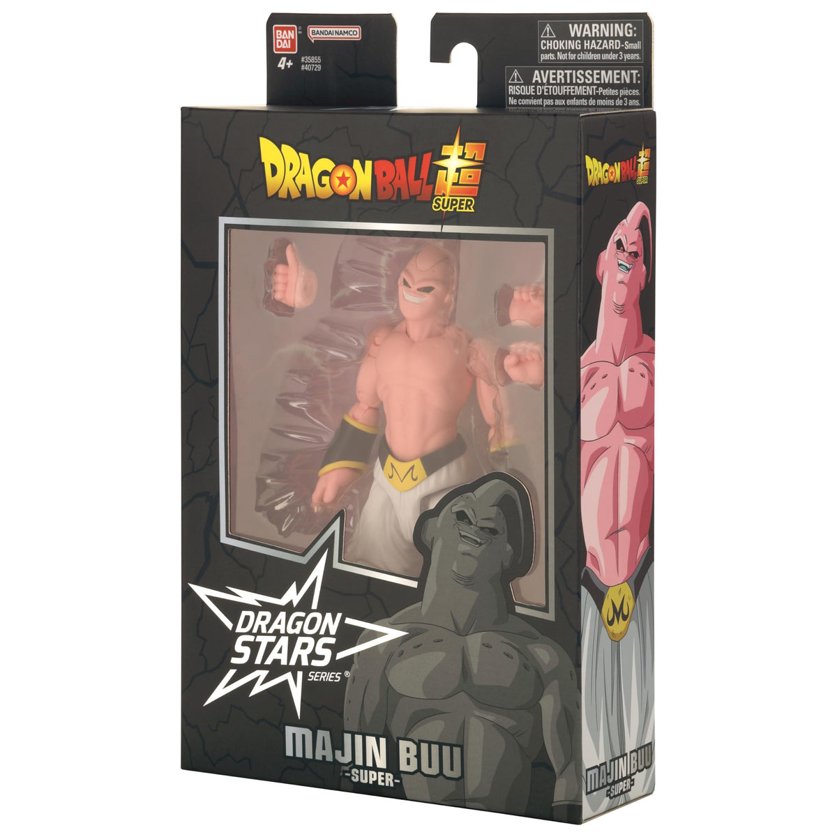 Dragon Stars Dragon Ball Super collection featuring Majin Buu Super figure.