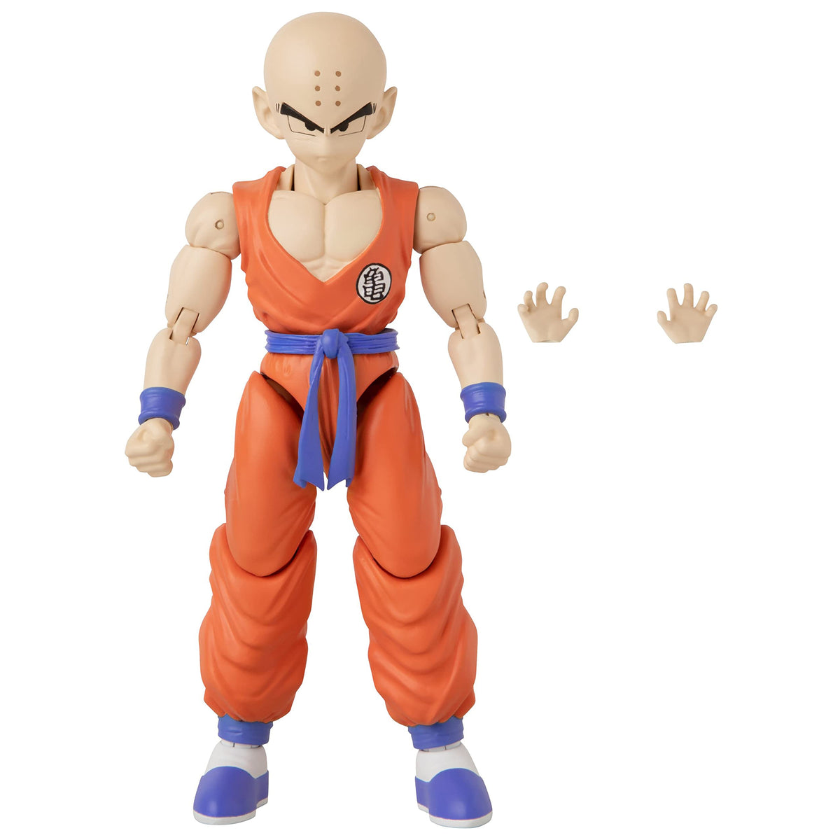 Dragon Stars Krillin 6.5-inch back view reveals authentic deco and anime styling.