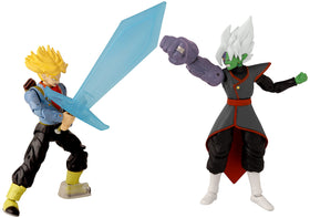 Dragon Stars Future Trunks vs Fusion Zamasu battle pack front view for dynamic display.