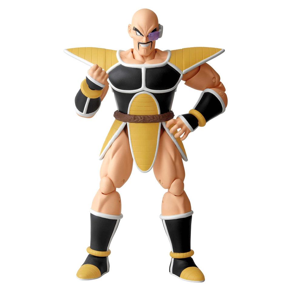 Dragon Stars Series Nappa front view shows authentic armor and scouter detail for display