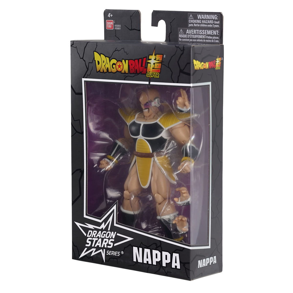 Dragon Stars Series Nappa collectible packaging elevates any Dragon Ball display
