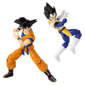 Dragon Stars Series Vegeta vs Goku battle pack front view for dynamic display.