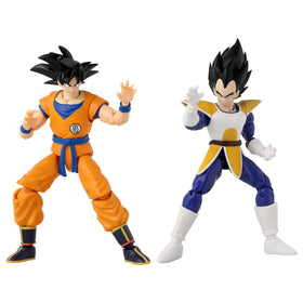 Dragon Stars Series Vegeta vs Goku battle pack pose 1 perfect for shelf display.