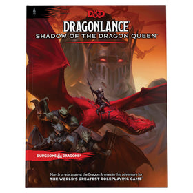 Dragonlance Shadow of the Dragon Queen adventure book cover for immersive campaigns.