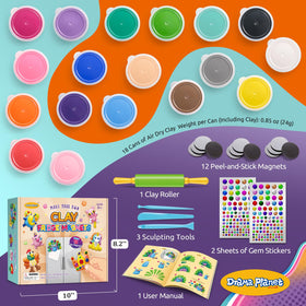 Close-up of soft clay colors in resealable containers for mess-free crafting