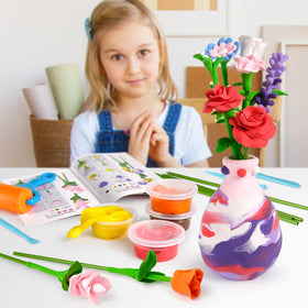 Drama Planet decorative clay bouquet adds a stylish accent to desks and shelves