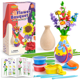 Drama Planet Flower Craft Kit air-dry bouquet for easy kids' crafting