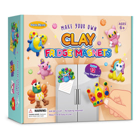 Drama Planet Make Your Own Clay Fridge Magnets Kit with colorful air-dry clay
