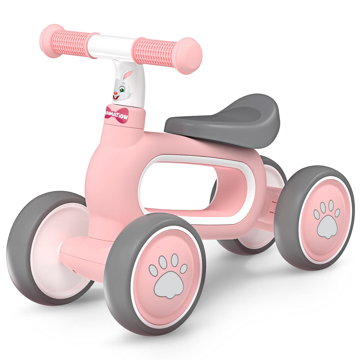 DRAMATION baby balance bike pink first ride, effortless setup for independent play