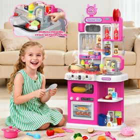 DRAMATION accessories kit includes pots, pans, and stickers for realism.