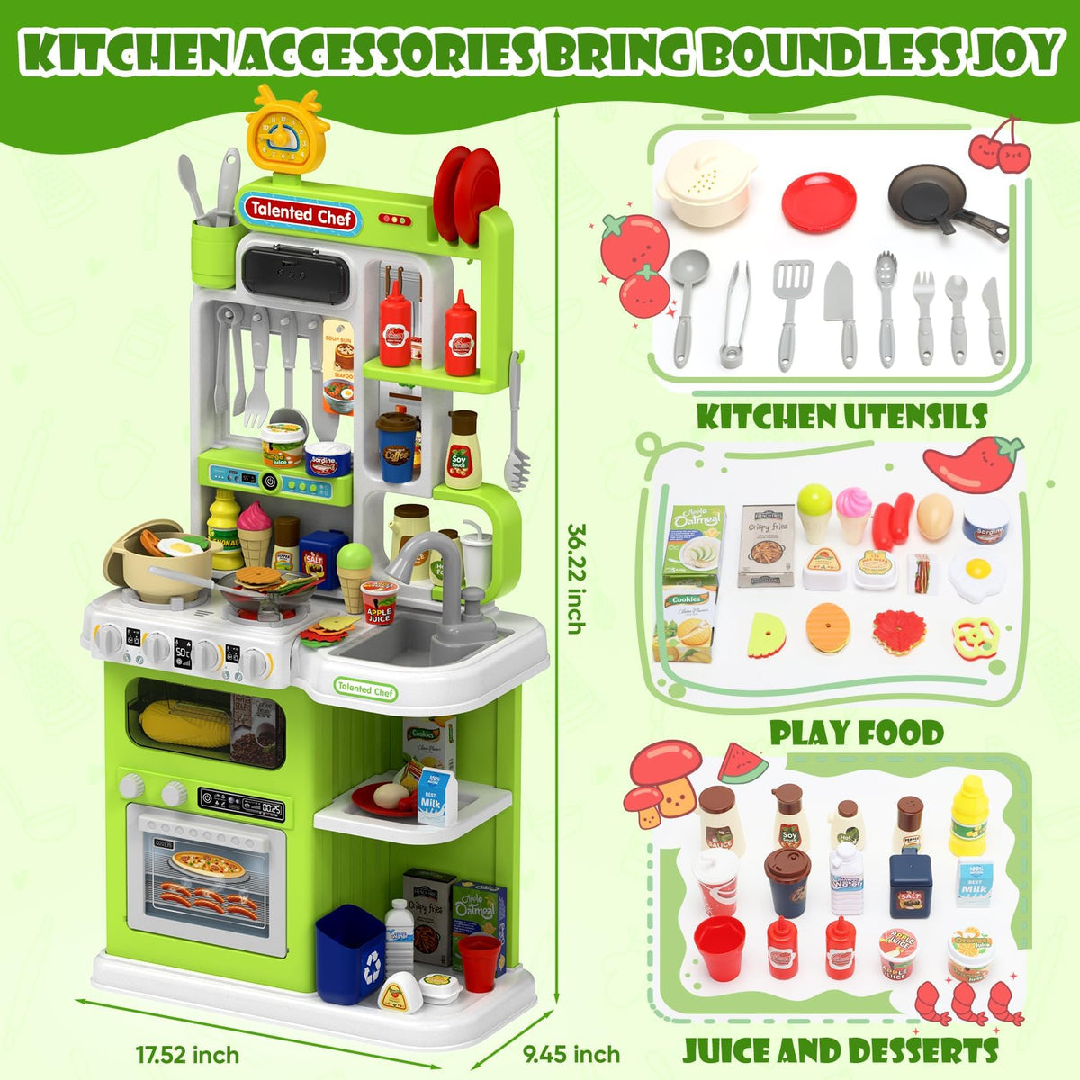 DRAMATION kitchen set offers easy assembly and space-saving corner design