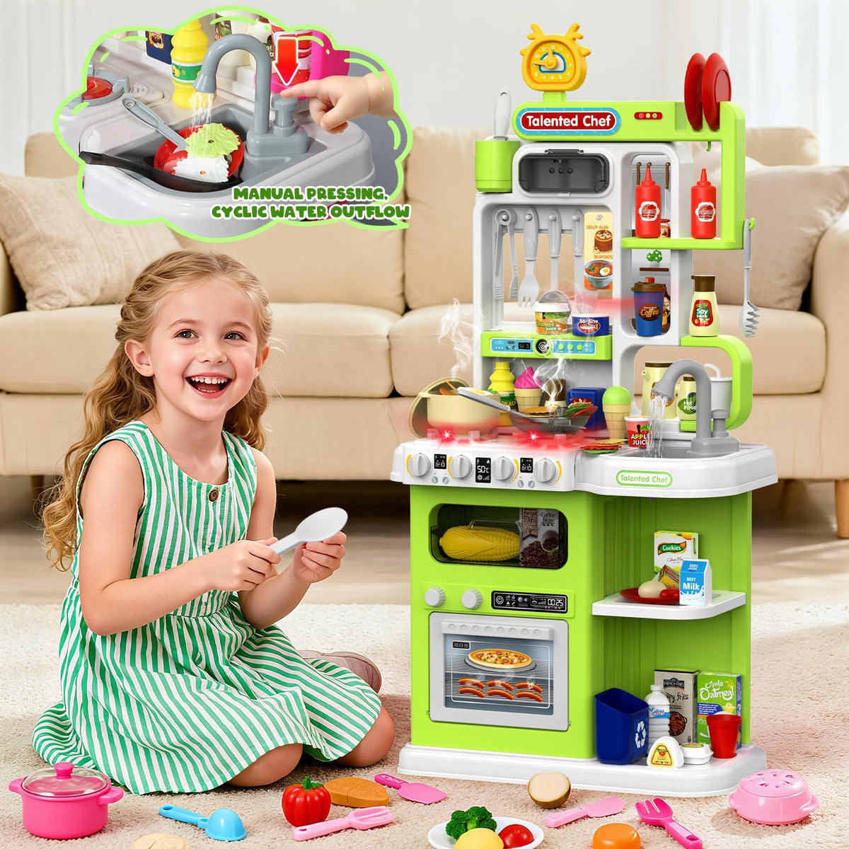 DRAMATION Kids Kitchen Playset oven inspires imaginative baking sessions