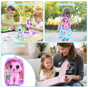DRAWMYTOY eleven-inch stuffed kitten ready for imaginative play.