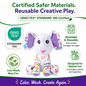 DRAWMYTOY twelve washable markers for vibrant elephant doodling