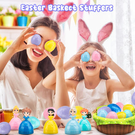 DREACAREFT Durable princess dolls inside eggs for hours of play.
