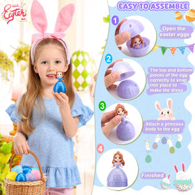 DREACAREFT Princess Easter egg detachable tops enable mix-and-match outfits.