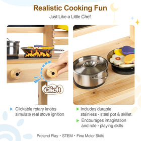 DREAM BUILDING Mud Kitchen Montessori-inspired design strengthens fine motor skills through scooping and pouring