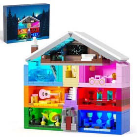 DreamCreators House with LED assembly highlights vibrant room lighting for a colorful display