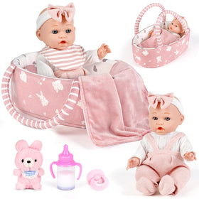 Dreamon 12in baby doll with accessories for imaginative care play