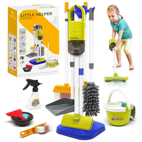 Dreamon toddler cleaning set broom in action, inviting imaginative play and tidy routines