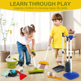 Dreamon storage stand keeps cleaning tools organized after play