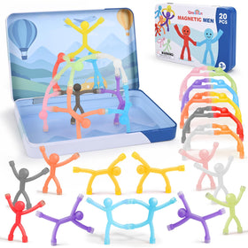 Dreamon 20Pcs Magnetic Travel Toys offer colorful figures for on-the-go creative play.