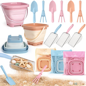 Dreamon foldable beach buckets ready for quick drying and easy carry