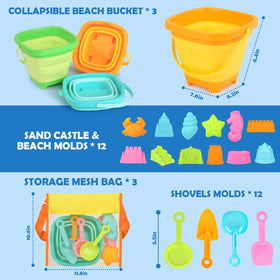Dreamon collapsible buckets compact and portable for sunny beach trips
