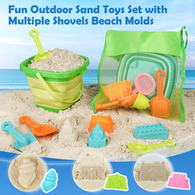 Dreamon colorful molds and shovels inspiring creative sand castles and imaginative play