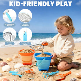 Dreamon rake helps collect shells and smooth sand play.