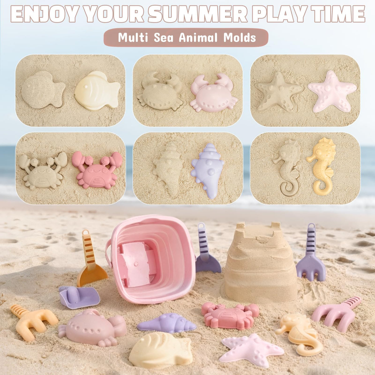 Dreamon six aquatic molds inspire imaginative sea creature play.