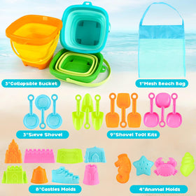 Dreamon Beach Toys travel-friendly set supports on-the-go beach fun.