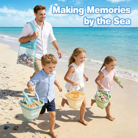 Each 2L bucket holds enough water and sand for sturdy sandcastles