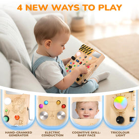 Dreamon Busy Board portable highlights travel-friendly learning in a compact design.