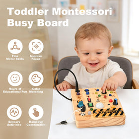 Dreamon Busy Board compact travel size for quiet play on the go