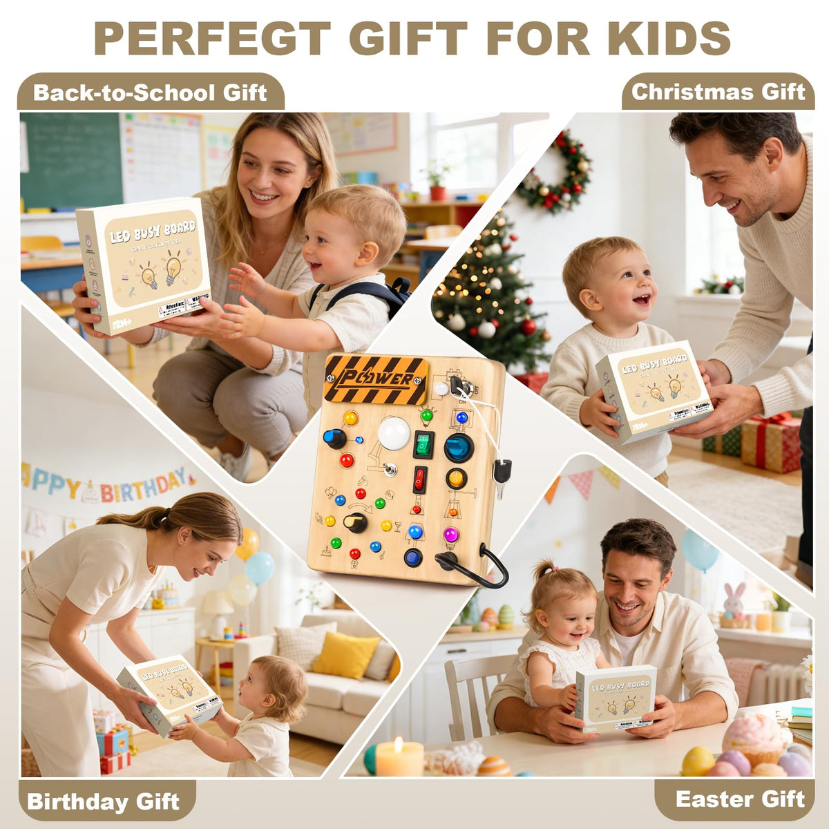 Dreamon LED Busy Board makes an educational, screen-free gift for toddlers