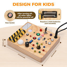 Dreamon Busy Board safe-design uses non-toxic finishes for worry-free exploration.
