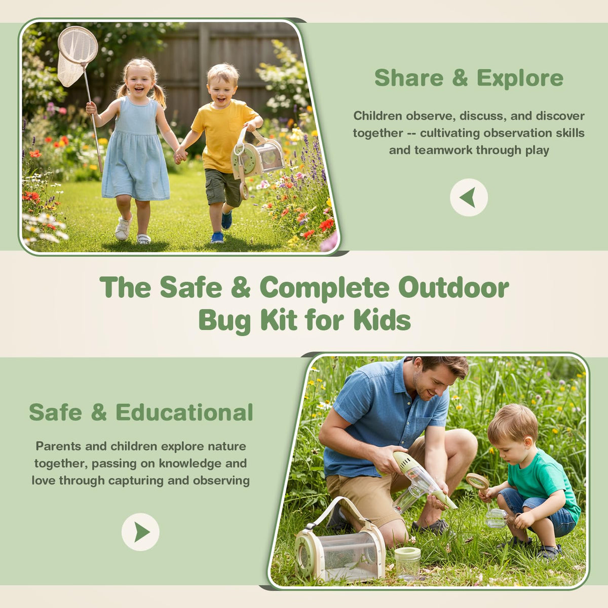 Dreamon telescopic butterfly net ready for nature hunts.